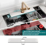 Diatomite Sink Protector for Kitchen Sink - 20 Inch Durable Sink Faucet Mat Splash Guard, Super Absorbent Sponge Holder for Kitchen Sink Accessories Gadgets [Light Grey, 20'' x 3.9'']