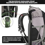 King'sGuard 70L Hiking Backpack with Rain Cover Lightweight Travel Backpack Waterproof Camping Backpack
