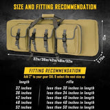 DULCE DOM 32/36/42/48/52 inch Double Rifle Case Soft Bag Gun Case, Perfect for Rifle Pistol Firearm Storage and Transportation, All Around Shooting Range Tactical Rifle Backpack, Indoor Outdoor