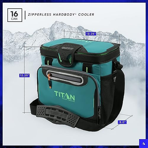 Arctic Zone Titan Deep Freeze Cooler - Zipperless Hardbody Cooler - Small & Large Capacity- Beach & Camping Cooler - Deep Freeze Insulation, HardBody Liner, and SmartShelf