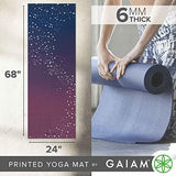 Gaiam Yoga Mat - Premium 6mm Print Extra Thick Non Slip Exercise & Fitness Mat for All Types of Yoga, Pilates & Floor Workouts (68"L x 24"W x 6mm Thick)