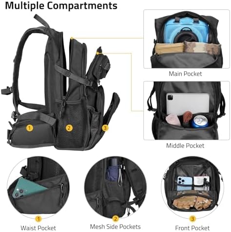 CVLIFE Tactical Hydration Pack 3L - Lightweight Water Bag With Bladder for Men Women, Heavy Duty Molle Backpack for Hiking, Cycling, Running, Hunting