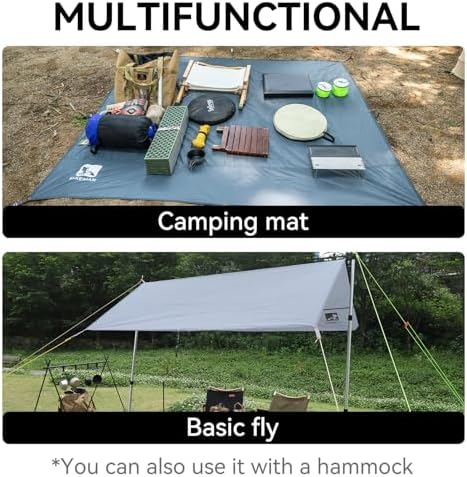 Hikeman Tent Footprint - Waterproof Camping Tarp, Heavy Duty Tent Floor Saver, Ultralight Ground Sheet Mat for Hiking, Backpacking, Hammock, Beach - Storage Bag Included(PU3000mm,300 * 300CM)