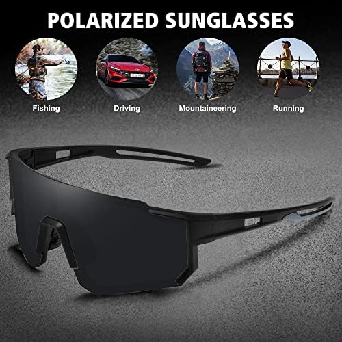 STORYCOAST Polarized Sports Sunglasses for Men Women,Driving Fishing Cycling Mountain Bike Sunglasses UV400 Protection
