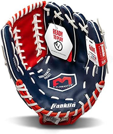 Franklin Sports Baseball + Softball Gloves - Field Master Adult + Youth Baseball + Softball Gloves - Right Hand + Left Hand Gloves - Infield + Outfield Mitts - Multiple Sizes + Colors