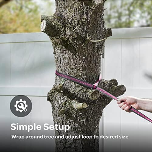 Durable Hammock 500 lb Capacity, Nylon Camping Hammock Chair - Double or Single Sizes w/Tree Straps and Attached Carry Bag - Portable for Travel/Backpacking/Beach/Backyard (Large, Fuchsia & Sky Blue)