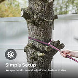 Durable Hammock 500 lb Capacity, Nylon Camping Hammock Chair - Double or Single Sizes w/Tree Straps and Attached Carry Bag - Portable for Travel/Backpacking/Beach/Backyard (Large, Fuchsia & Sky Blue)