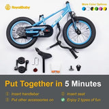 RoyalBaby Kids Bike EZ Freestyle Training Free Balance to Pedal Easy Learning Bicycle, 12-18 Inch for Toddlers to Big Kids