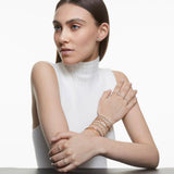 SWAROVSK Una Angelic Bracelet, Clear circle-cut with Matching Crystal Pavé on a Rose-Gold Tone Finish Setting, Part of the Una Angelic Collection