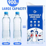 Disposable Urine Bags 900ML 8/12/24 Pieces, Emergency Portable Pee Bags for Women Men, Travel Urinal Bag, Unisex Urinal Toilet Bag for Road Trips Camping Hiking Traffic Jams