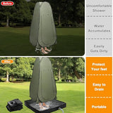 Upgraded Portable Shower Pan 41" x 41" x 5" with Mesh Storage Bag, Foldable Camping Shower Base & Floor with Detachable Drain Pipe Ideal for Camping, RV, Outdoor, Indoor and Portable Shower Stall