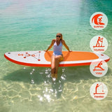 FunWater Inflatable Ultra-Light Stand Up Paddle Board for All Skill Levels with Premium SUP Paddleboard Accessories,Non-Slip Comfort Deck for Youth & Adults
