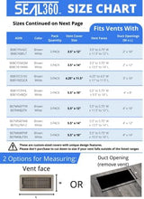 SEAL360 Magnetic Vent Covers (3-Pack), Pockets for Complete Seal, 5.5" X 12" (White) for Floor, Wall, or Ceiling Vents and Air Registers, for RV, Home HVAC and AC Vents, Vent Not Included