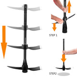 glorousamc Forged Adze Pick, Weeding Mattock Hoe Pick Mattock with Fiberglass Handle, Garden Pick, Great for Loosening Soil, Archaeological Projects (5LB-with 36" Fiberglass Handle)