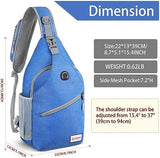 ZOMAKE Sling Bag for Women Men, Small Crossbody Sling Backpack, Mini Water Resistant Shoulder Daypack for Travel, Anti Thief Chest Bag for Hiking, Sports(Blue)