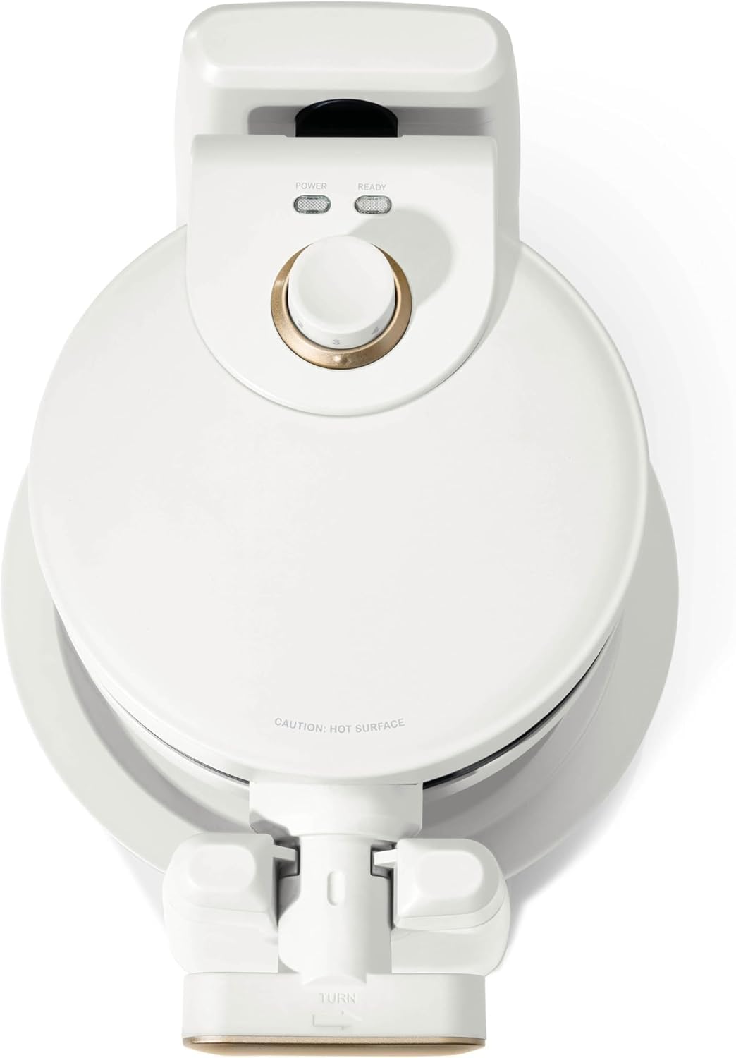 Beautiful Rotating Belgian Waffle Maker, White Icing by Drew Barrymore Makes 1-Inch Thick Waffles, Stainless Steel (White Icing)