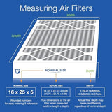 Nordic Pure 16x25x5 (15_3/4 x 24_3/4 x 4_3/8) Honeywell Replacement Air Filters MERV 12 Plus Carbon 2 Pack