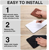 Stair Treads for Wooden Steps 15pcs - 8x30in Carpet Stairs Runner Indoor Non-Slip Stair Mats for Kids Elders and Pets