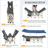 Yaheetech Folding Camping Cot Portable Outdoor Bed for Adults w/Mat & Storage Bag & Carry Bag, Heavy Duty Cots for Outdoor Travel & Office/Home Nap