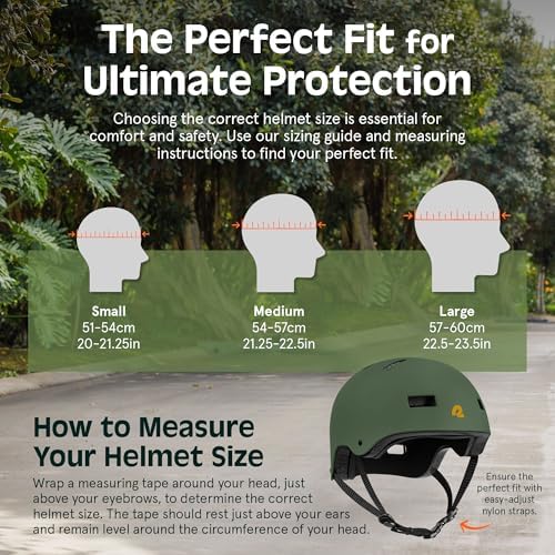 Retrospec Retrospec Dakota Bike Helmet - Skateboard Helmet Premium Protection Multi-Sport Bike, BMX, Skating, Scooter, and Skate Helmet