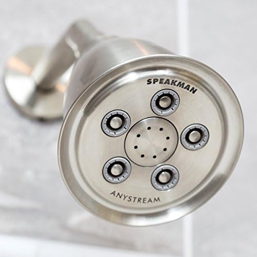 Speakman, Brushed Nickel S-2005-HB-BN Hotel Anystream High Pressure Shower Head-2.5 GPM Adjustable Replacement Bathroom Showerhead