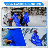 Frelaxy Extra-Thick Survival Tent and Emergency Sleeping Bag, Emergency Shelter Survival Bivy Set with Whistles, Paracord, Storage Pouches, and EVA Case, Perfect for Survival Kits