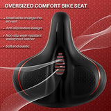 Oversized Bike Seat for Peloton Bike & Bike+, Comfort Seat Cushion Compatible with Peloton, Road or Exercise Bikes, Bicycle Wide Saddle Replacement for Men & Women, Accessories for Peloton