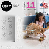 Simply 20x20x1 Air Filter, Merv 11, MPR 1000, 6 Pack, Furnace Air Filter for HVAC (Actual Size: 19.75"x19.75"x0.75") DUST, Pet, & Allergy Control