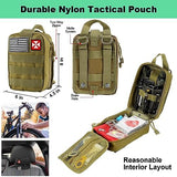 Survival Kit 256 in 1, First Aid Kit Survival Gear Tools Trauma Kit with Molle Pouch for Outdoor, Camping, Hunting, Hiking, Earthquake, Home, Office, Gifts for Men Dad Husband Women (Green)