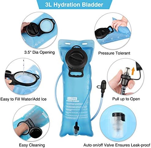 NOOLA Hydration Backpack with 3L TPU Water Bladder, Tactical Molle Water Backpack for Men Women, Hydration Pack for Hiking, Biking, Running and Climbing