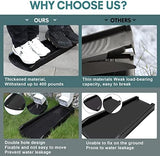 Rain Gutter Downspout Splash Block, Gutter Downspout Extensions for Water Drainage, 24" Gutter Splash Guards Downspout Extender, Fixable Down spout Drain Trays with PE Nails(2 Pack, Black)