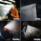 Headlamp Rechargeable 2Pack, 230° Wide Beam Head Lamp, LED Headlamp with Motion Sensor, 7Mode Head Lights for Forehead, Bright Headlamps for Adults, Red Light Headlight, Hard Hat Light, Camping Gear
