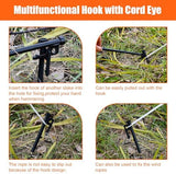 Eurmax USA 10 inch Multiuse Heavy Duty Steel Tent Stakes Tarp Pegs Camping Stakes for Outdoor Camping Canopy and tarp with 4 Ropes 10FT Length