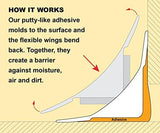 InstaTrim The Original Flexible Trim - 50ft White 1/2" Wide Caulk Tape - Adhesive Trim with Many Uses Including Caulking for Bathtubs, Sinks, Counters, Tile, Floors - Made in USA