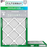 Filterbuy 14x22x1 Air Filter MERV 8 Dust Defense (2-Pack), Pleated HVAC AC Furnace Air Filters Replacement (Actual Size: 13.50 x 21.50 x 0.75 Inches)