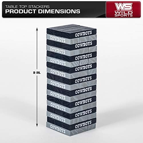 NFL Pro Football Tabletop Stackers Block Game by Wild Sports - Perfect Gift for NFL Football Fan, Dorm Game, Rec Room, Tailgate