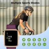 Fitness Tracker Watch with Heart Rate Monitor, Large Screen Activity Tracker with Pedometer, Sleep Monitor, Calories & Step Counter, 5ATM Waterproof Smart Watch for Women Men Fitness Watch for Sports