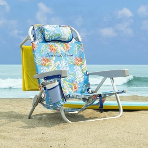Tommy Bahama 2 Pack Backpack Beach Chair 5 Position Chair, Including Lay Flat (Floral)
