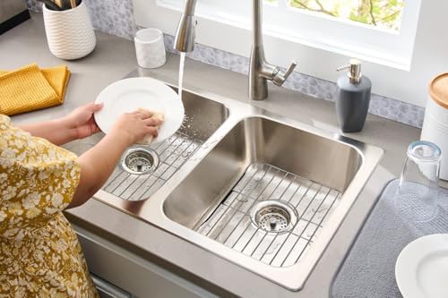 SunnyPoint 304 Stainless Steel Sink Protector Rack – Rust-Resistant Grid for Kitchen Sink Bottom, Scratch Prevention, Drainage Support,(Small) (10.75"x12.4")