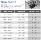 4x10 Inches Heavy Duty Walkable Floor Register Easy Adjust Air Supply Lever Floor Vents - Charlotte Design - Vent Cover for Home Floor - Matte Black