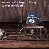 CAMPINGMOON Portable Folding Camping Campfire Grill over Fire Split Stoves 304 Stainless Steel (Grid wire (MS-1011))