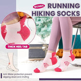 Velice Merino Wool Ankle Hiking Running Socks for Women Compression Support Thick Athletic Cushion Breathable No Show Socks 6 Pairs