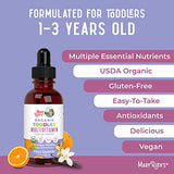 Multivitamin & Multimineral for Toddlers by MaryRuth's | USDA Organic | Sugar Free | Multivitamin Liquid Drops for Kids Ages 1-3 | Immune Support & Overall Wellness | Vegan | Non-GMO | 2 Fl Oz