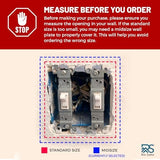 Rio Salto BRASS Metal Double Rocker Decora MIDSIZE Gold Double Light Switch Wall Plate Outlet Cover Wall Plate Receptacle Wallplate Dual Rocker Decora 2 Gang Decorator 4.92" x 4.92"