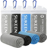 Sukeen [4 Pack Cooling Towels (40"x12"),Ice Towel,Soft Breathable Chilly Microfiber Towel for Yoga,Sport,Running,Gym,Workout,Camping,Fitness,Workout & More Activities