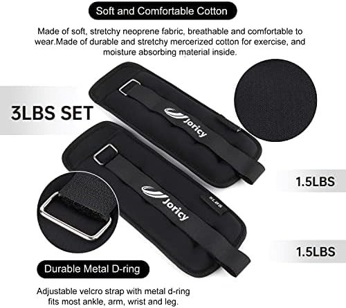 Ankle Weights A Pair of 1/2/3/4/6/8/10/12/20 LBS Wrist Leg Arm Weights for Women Men kids child with Adjustable Straps, Strength weighted for Physical Therapy Running Walking Fitness Gym Workout