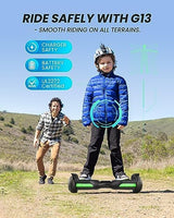 Gyroor Hoverboard New G13 All Terrain Hoverboard with LED Lights & 500W Motor, Self Balancing Off Road Hoverboards with Bluetooth for Kids ages 6-12 and Adults