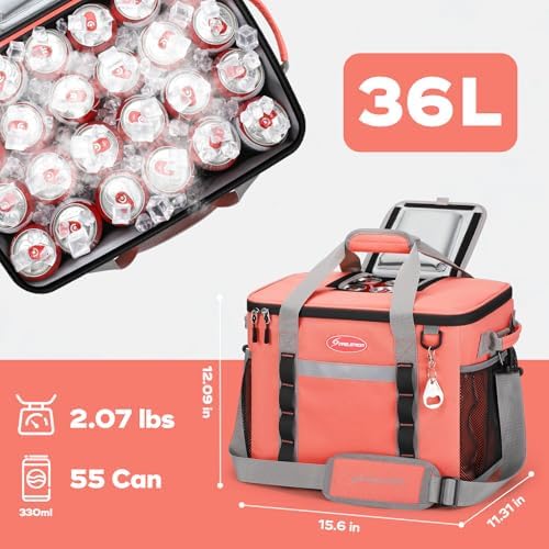 Maelstrom Soft Cooler Bag,Collapsible Soft Sided Cooler,24/30/60/75 Cans Beach Cooler,Ice Chest,Large Leakproof Camping Cooler,Portable Travel Cooler for Grocery Shopping,Camping,Road Trips