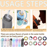 12 PCS Flavor Pods for Air Water Bottle,Compatible with 650ML Scent Water Bottle with Air Water Flavour Pod