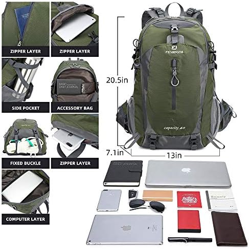 40L Waterproof Lightweight Hiking,Camping,Travel Backpack for Men Women